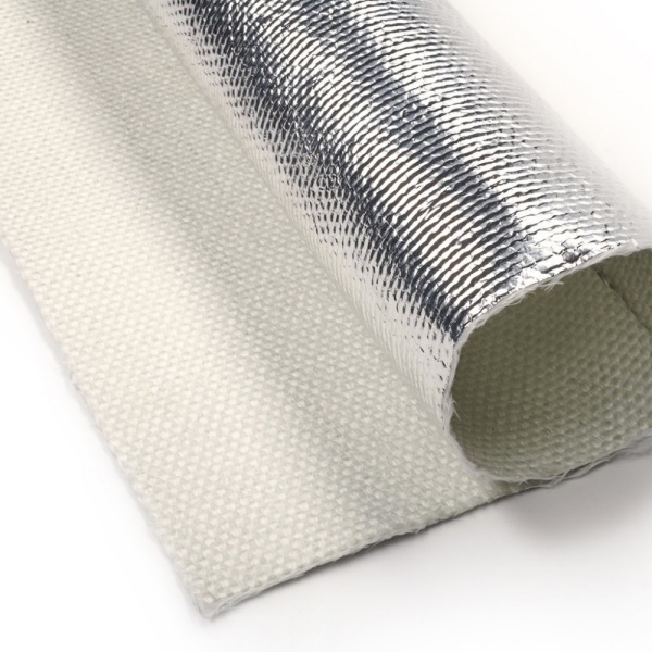 Adhesive backed aluminum silica heat barrier sheet
