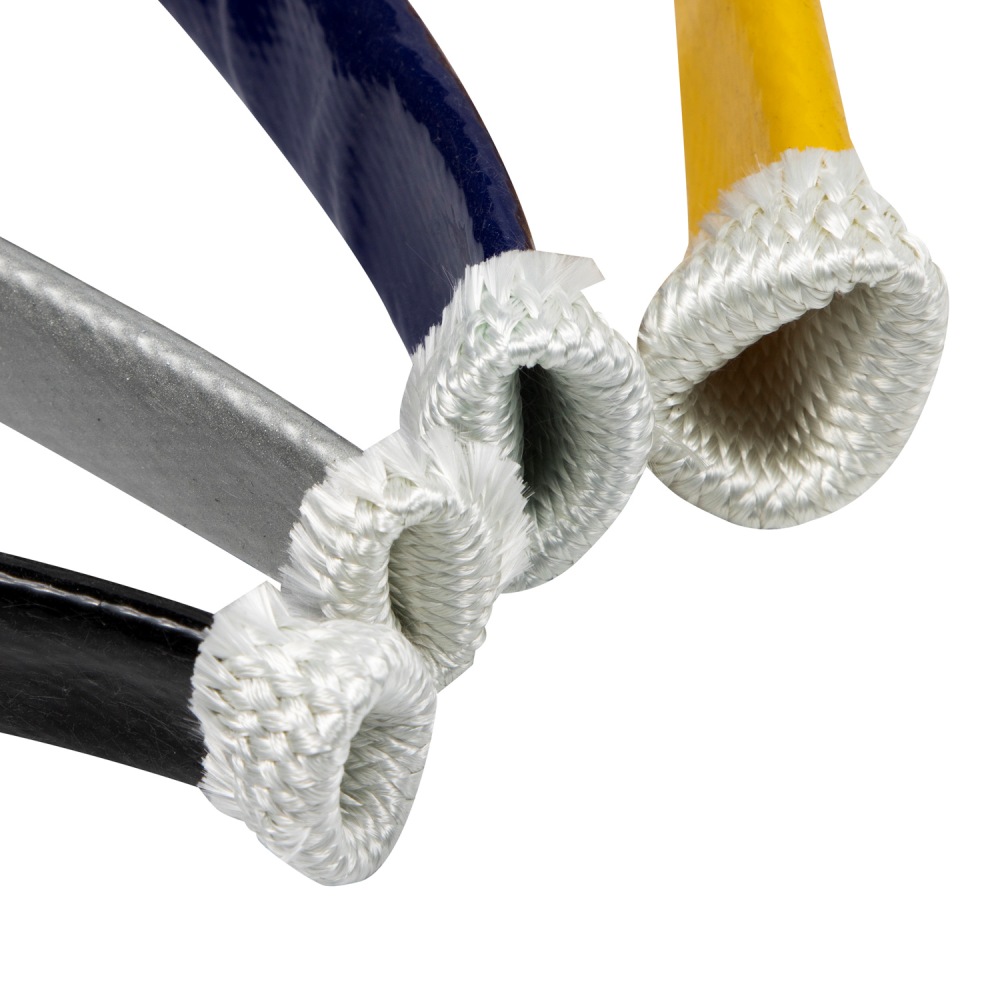 Applicazioni automobilistiche del manicotto termico rivestito in silicone nero per fili, tubi flessibili e linee dell'olio